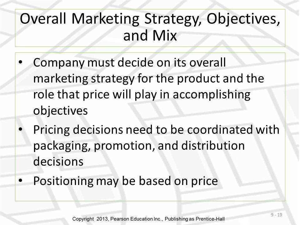 Pricing decision the marketing strategy